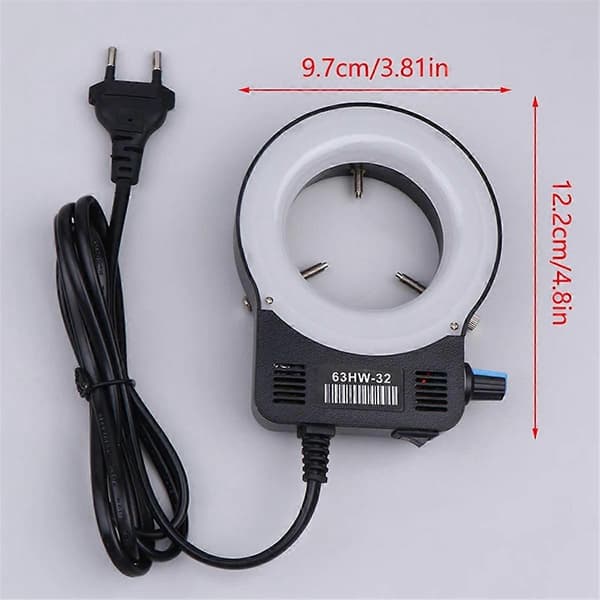 Microscope Ring Light Illuminator Lamp for Microscope Circle Light Industrial Microscope Camera EU-