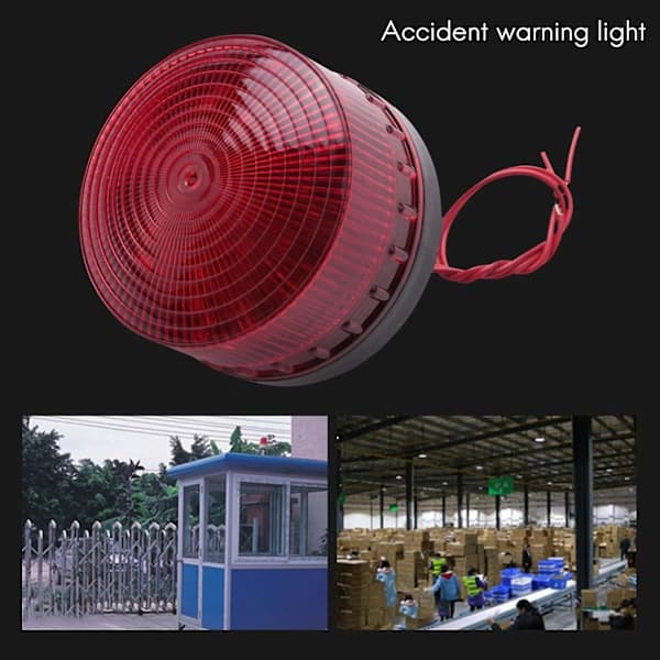 AC 220V Industriel LED Blitz Strobelys Ulykkesadvarselslampe Rød LTE-5061 DE