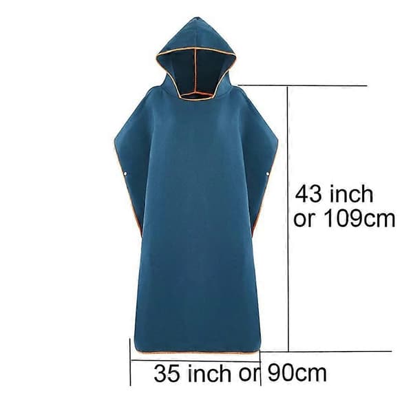 Surfponcho til strandkåbe, unisex skiftetørklæde hurtigtørrende mikrofiber til privatliv, gave til surfere velegnet til vandsport