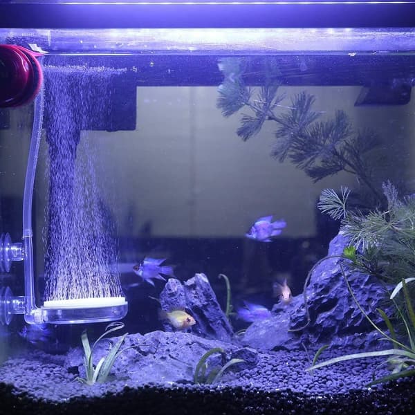 Akvarieluftstein, Akvarium Nano Luftstein Stille Oppløst Oksygen
