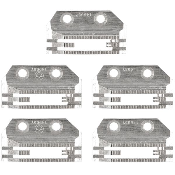 5 Pcs Sewing Machine Feed Dog Needle Plate Universal E-shaped Fine Teeth Double Row