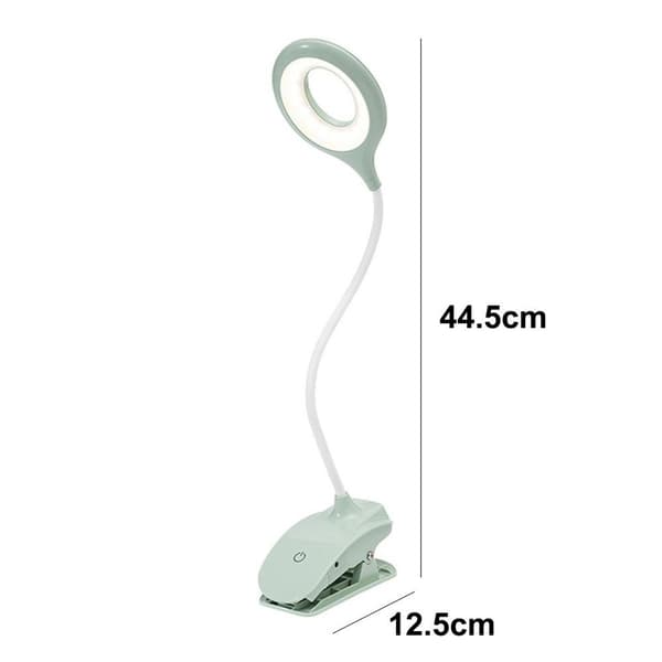 LED-skrivebordslampe, øyevennlig klemmelampe, klemmelamper, leselamper, grønn