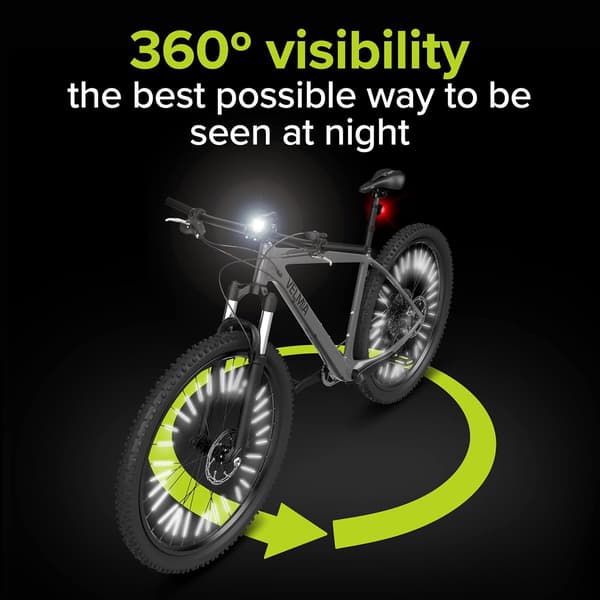Sykkelreflekser for nattkjøring - 360° synlighet og enkel montering (10 stk, 70 mm)