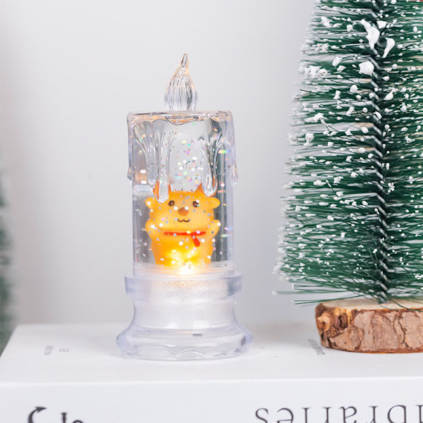 LED-julestjerner, 4 glitrende flammeløse julestjerner