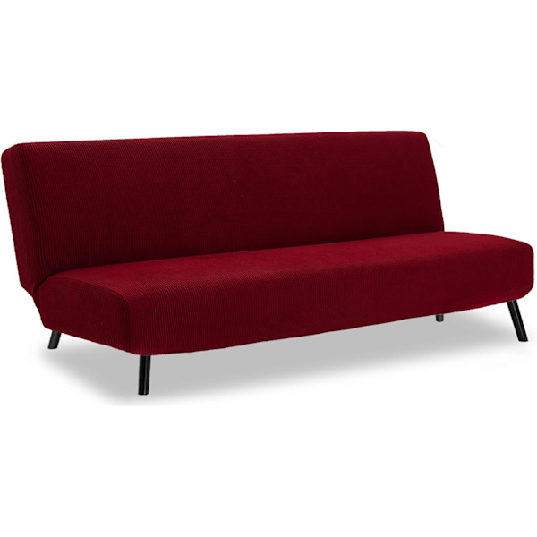 Armløst sofatrekk, sammenleggbar sovesofa stretch sofatrekk 3-seters P