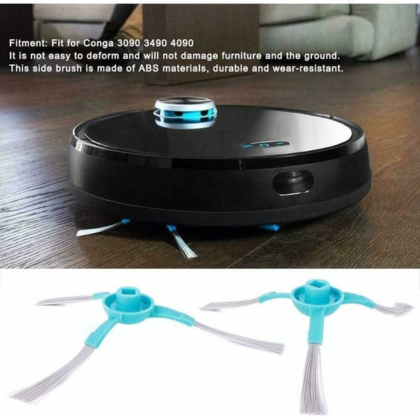 6 stk sidebørster for å erstatte Conga 3090 robotstøvsuger feierobot tilbehør