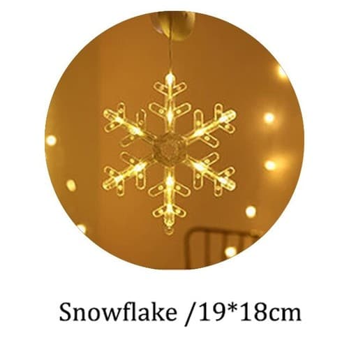 DIY Julgran Delar Hängande Prydnader Väggdekor för Barn Present + LED-ljus, Snöflinga