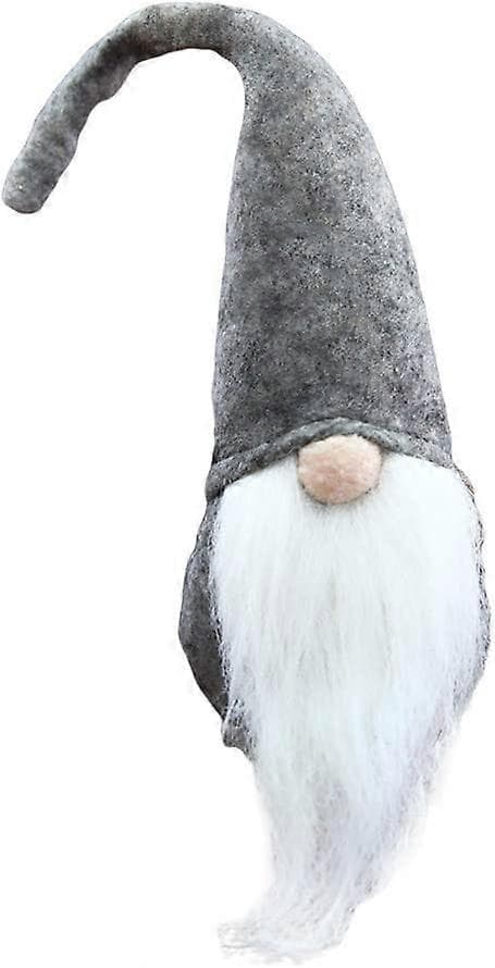 Beste juledekorasjon juletrepynt plysjleketøy til juledekorasjon (Grå)