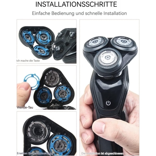 Barberhoved til Philips Series 5000, barberblad SH50 udskiftningshoveder 6 stk