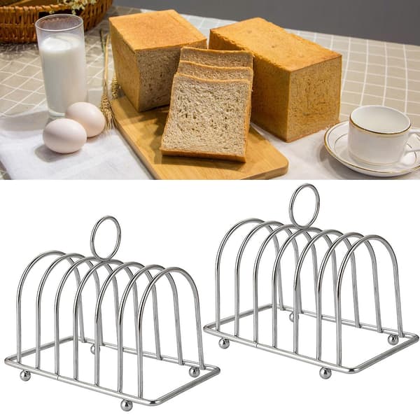 Brødholder med sklisikker og løkke, rustfritt stål, holdbar design