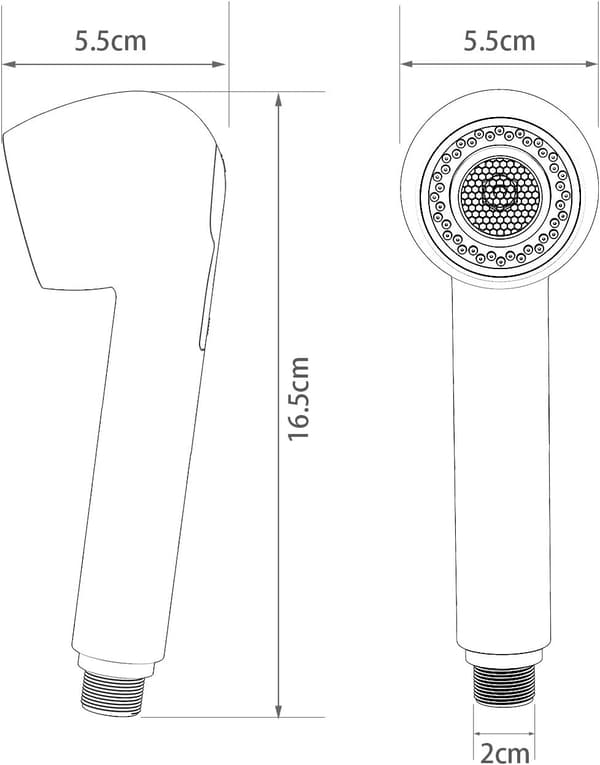Borstad silver G1/2 handduschkran köksduschhuvud spray