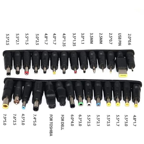 90W Universal 19V Laptopoplader Strømadapter - Kompatibel med 18.5V 19.5V 20V Laptops[JUN]