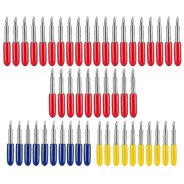 30/45/60 Degree Vinyl Cutter Blades, 50pcs Tungsten Steel Cutting Blades for Cutting Plotter