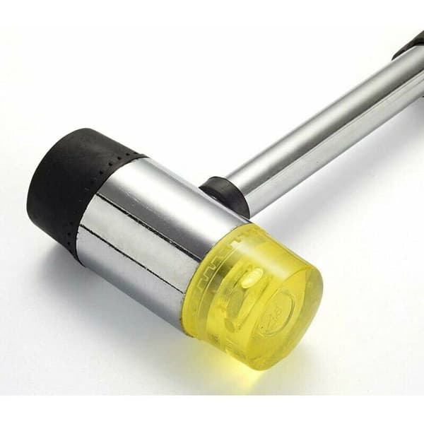 Double-headed soft rubber nylon hammer with non-slip rubber handle for jewelry making (35 mm)