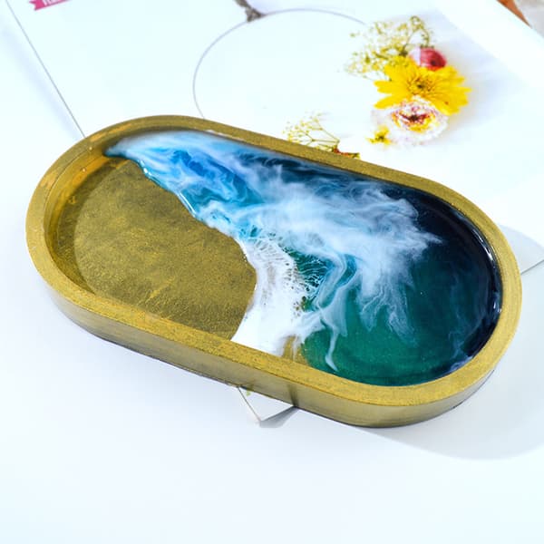 3 stk. store, mellemstore, små ovale bakkeforme DIY Coaster Form