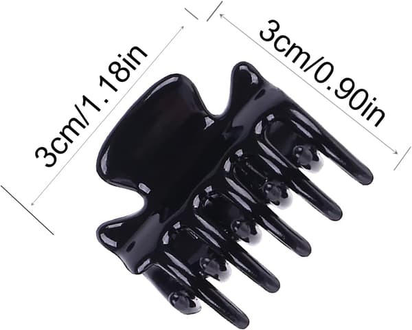 12 stk Små Hårklemmer, Skridsikre Hårnåle, Håraccessories Mini Hårklemmer Sorte Hårklemmer