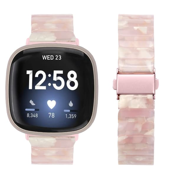 Harts Watch Strap Compatible with Fitbit Versa 3/4/Sense 2 - Stylish, Waterproof and Adjustable Pink Pink Pink