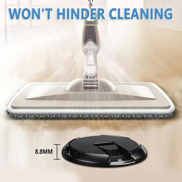Magnetic door stop with rubber buffer for hard floors Black self-adhesive Compatible with all brands
