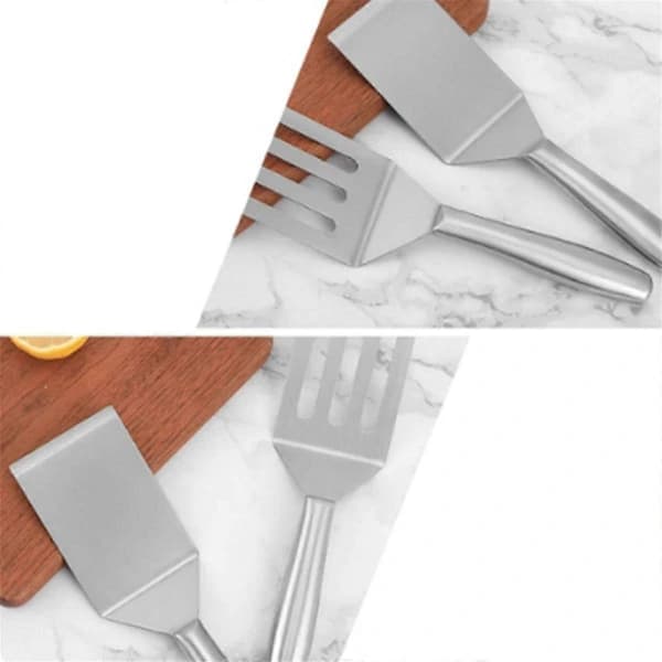 Stainless Steel Spatula Flat Spatula Large Fish Spatula Grill Barbecue Turner Griddle Scraper Steak Spatula Pancake As Shown