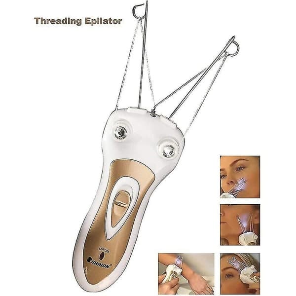 Elektrisk ansiktshårfjerner Tråding Bomullstråd Epilator Oppladbar Epilator Barbermaskin
