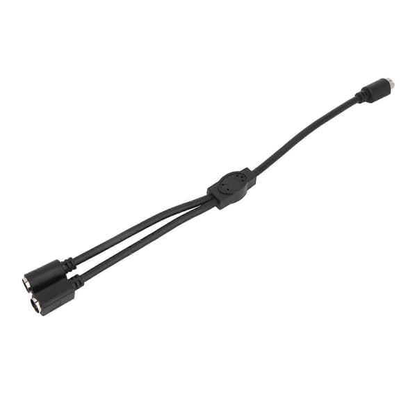 MINI DIN 6-pin han til 2 MINI DIN 6-pin hun kabel Dobbelt afskærmning MINI DIN 6-pin splitterkabel 0,3 m [Db]