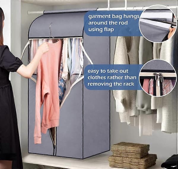 43'' Hængende Tøjpose til Opbevaring i Garderobe, Helt Forseglet