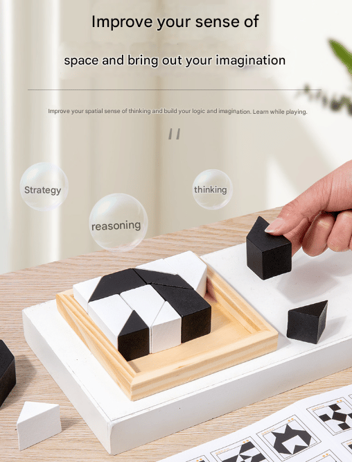 Educational Hidden Blocks Pedagogical Toys - Develop Children's Spatial Ability Interactive Game for Parents and Children Logical Thinking Gift