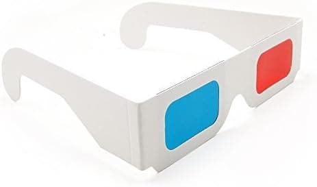 Blå Handvagn 10 Par Röda/Cyan Papp 3D-Glasögon (Vit Ram)