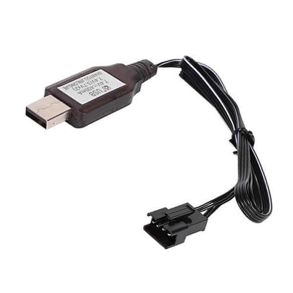 7.4V USB-opladerkabel 4-benet LI Po Batteritilbehør SM4P Omvendt [DB]