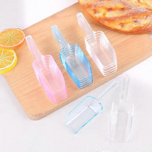 6 Pieces Mini Plastic Scoops Transparent Ice Scoop for Candy Transparent