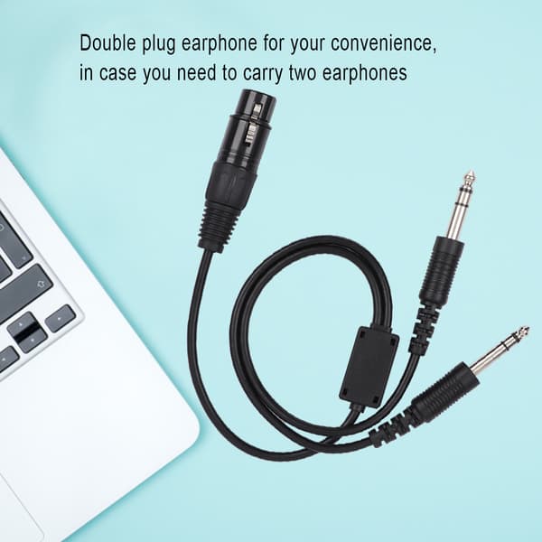 For Airbus XLR til GA Dual Plug 5-pinners headset-adapterkabel Flyhodetelefonkabel