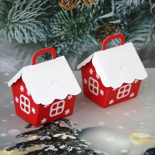 10st julgodispåsar Jultomten presentförpackning DIY Cookie Packaging Bag God Julfest