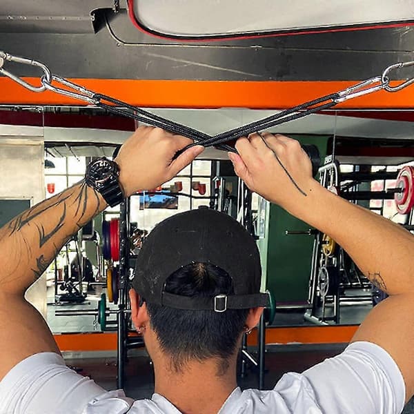 1 Par Biceps Triceps Trækreb Enkelt Greb Reb Nedtræk Kabel Gym Tilbehør