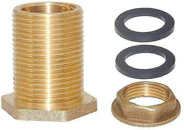 1\" Hun 1-1/4\" Hann Solid Messing Vanntankkobling Skottgjennomføring Tankkobling [db]