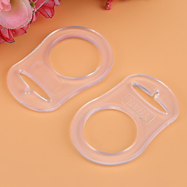 10 stk Multi Silikone Klar Baby Knap Stil Sutteholder Clip Adapter Til Ringe Hvid