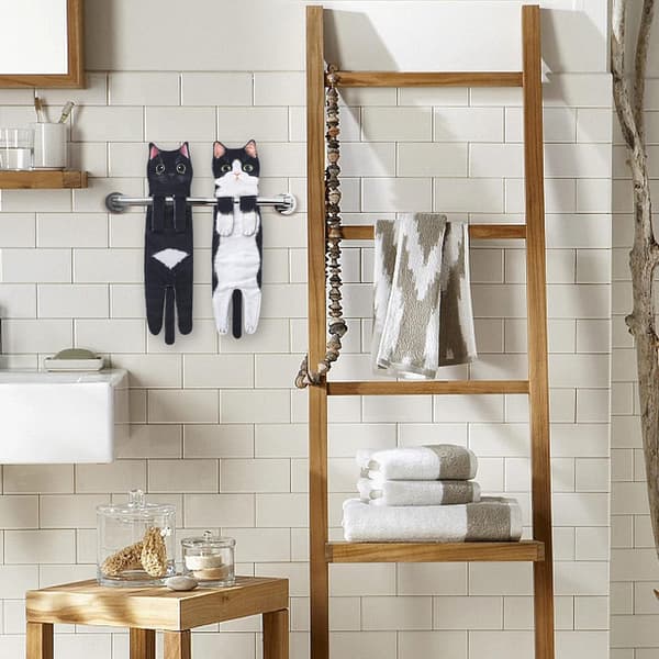 Funny Cat Towels - Cute Bathroom and Kitchen Towels