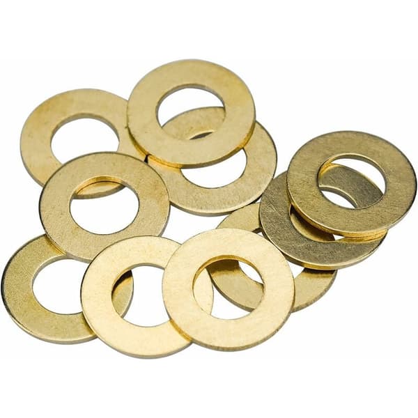 Brass Washers, Flat, Assortment M2 M3 M4 M5 M6 M8 M10 180pcs with Box