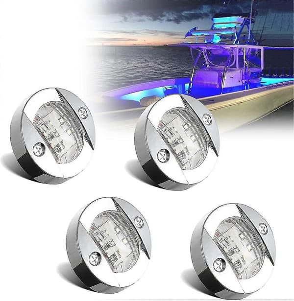 4x Marinebåt LED-lamper, 12v Vanntett Navigasjonsbåtlysstripe