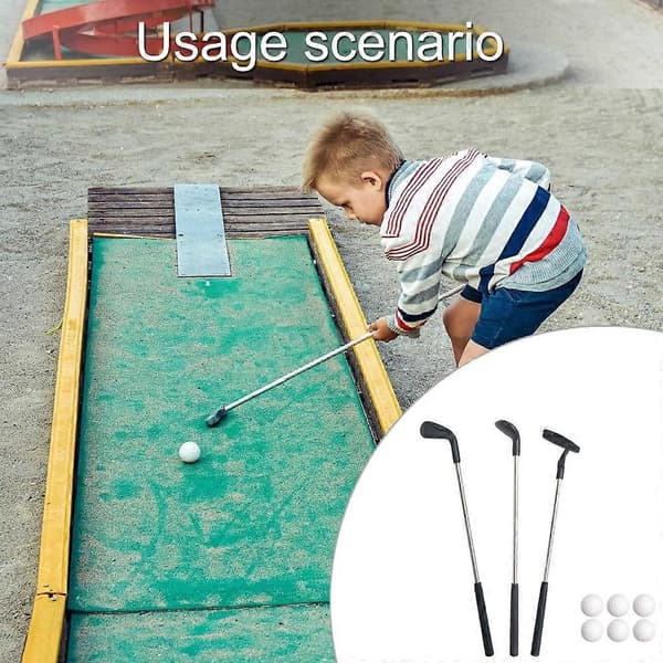 Minigolf Putter Sæt til Rejser, Perfekt til Fester, Kontor og Bordspil