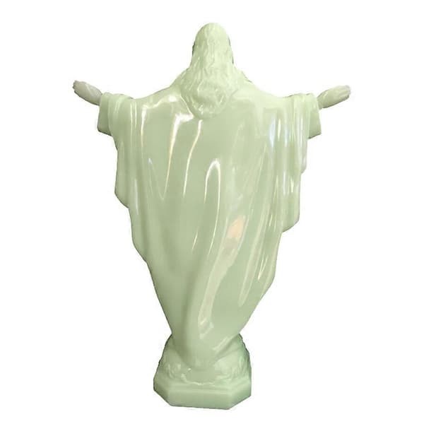 Evig Lys Jesus Selvlysende Skrivebordsdekorasjon PVC Statue Gave til Familien 13.5*4.9*18cm
