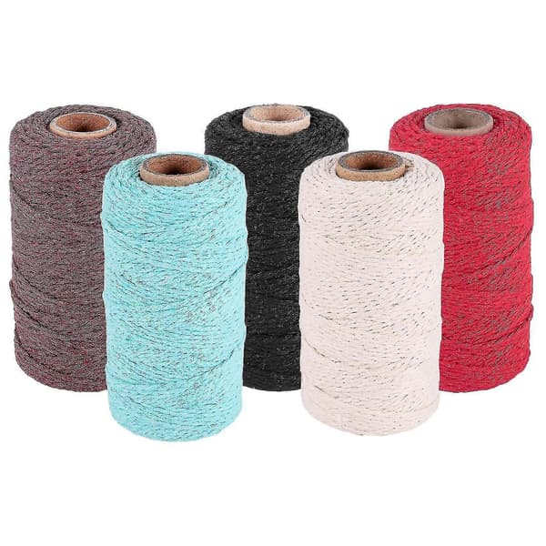 5 stk Makramésnor Makramésnor DIY Håndværkssnor Spole Garn Rustik Snor Reb 2 Mm X10