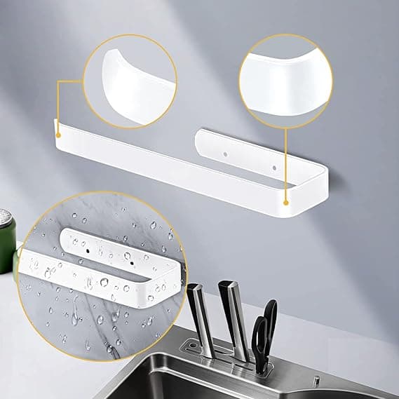 Drill-Free Kitchen Paper Holder, Wall-Mounted Kitchen Paper Holder