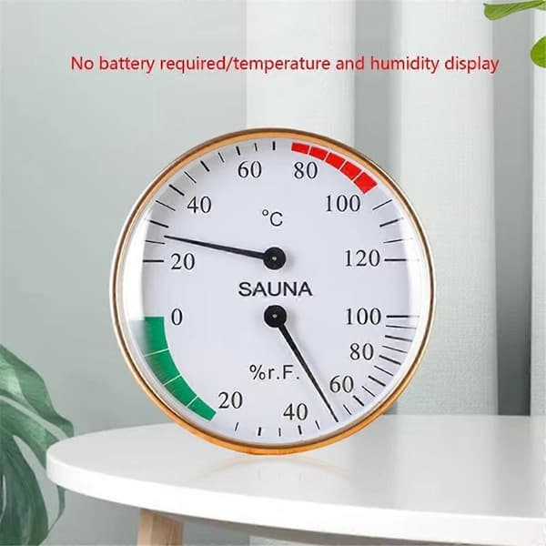 Badstue 2 i 1 Termometer Hygrometer Innendørs Fuktighet Temperaturmåler for Badstue Dampbad