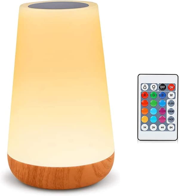 LED Night Light, Bedside Lamp, Colorful Touch Night Light, Remote Control