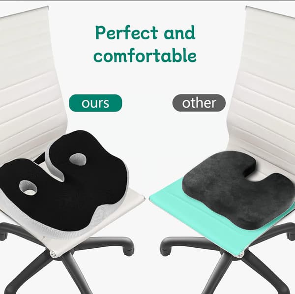Ortopædisk Memory Foam Pude, Ergonomisk Halebenspude, Justerbar Siddepudebredde, Pude til Smertelindring