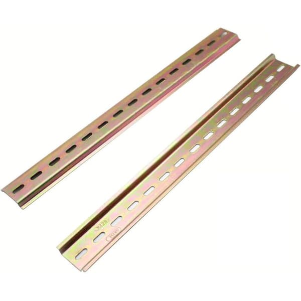 2-pack DIN-skena montering U-spår slitsad 300mm x 35mm kretsbrytare monteringsskena