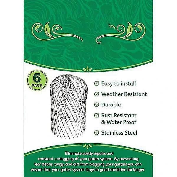 6-pack 3-inch Expandable Aluminum Gutter Guards - Prevents Leaves and Blockages