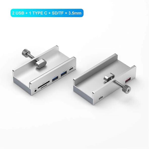 6-i-1 USB 3.0 HUB USB-klemme på dokkingstasjon USB 3.0-adapter Multi-splitter 5 Gbps høyhastighetsadapter