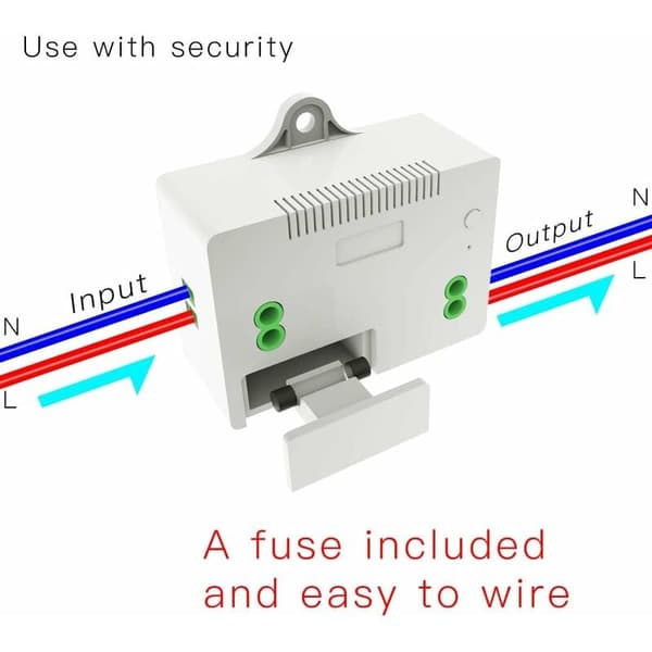 Wireless RF433 Switch, No Battery, Wall Remote Control, Self-Powered, No Wiring, Wall Panel Transmitter (1-Way Kit)