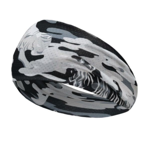 Men's Ice Silk Sport Headband: Camouflage, Stretch, Breathable